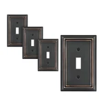 Dewenwils Toggle Wallplates, 4-PACK Aged Bronze Light Switch Covers, Heavy Duty. Fixed Price $15.93.