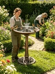 Antique Bird Bath Solar Powered Water Fountain Outdoor Garden Patio Yard Decor. Fixed Price $43.79.