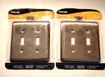 2 Amerelle Double Wall Switch - Lacquer Protected Plated Steel Nip. Fixed Price $12.00.