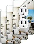 3 Pcs Mirror Acrylic Outlet Covers Wall Light Switch Plates. Fixed Price $21.97.