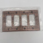Classic Accents Hammered Antique Copper Wall Plate - 4 Gfi/rocker Openings. Fixed Price $29.96.