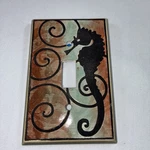 Fired Up Switch Plate Ceramic Seahorse Wall. Fixed Price $8.00.