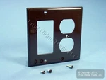 Leviton 80746 Brown 2-GANG Duplex Decora Unbreakable Standard Wallplate Cover. Fixed Price $8.54.