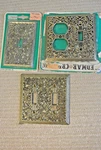 3 Edmar Light Switch Cover Plates Ornate Filigree Floral Gold Metal Vintage. Fixed Price $19.99.