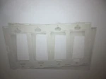 Leviton 4-GANG White Duplex Outlet/receptacle Polycarbonate Wall Plate. Fixed Price $12.30.