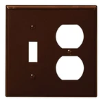 Leviton 85005-000 Brown 2-GANG Duplex/toggle Wall Plate 4-1/2 H 4-9/16 In.. Fixed Price $6.66.