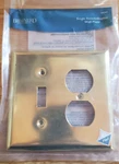 Brainerd Single Switch Double Outlet Brass Plated Wall 64397. Fixed Price $11.95.