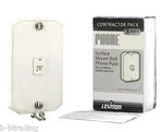 Lot Leviton White 4-WIRE Surface Mount Wall Phone Jack/plate RJ11 C0253-W. Fixed Price $10.99.