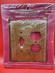 Vintage Melard Gold & Oak Solid Switch Outlet Plate Nos Usa 65194. Fixed Price $24.99.