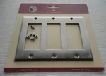 New Baldwin Solid Brass Triple Gang Wall Plate Gfci / Sn Satin Nickel 3. Fixed Price $14.99.