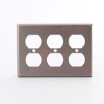 Cooper AH93103AM Antimicrobial Stainless Steel 3-GANG Receptacle Wallplate Cover. Fixed Price $12.34.