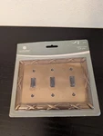 Betsy Fields Design Antique Brass Finish Triple Switch Wall Plate New - 2003. Fixed Price $15.00.