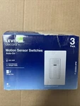 Leviton Decora Motionsensor In-wall Switch, Auto-on, 2A, Single POLE,WHITE(3PK). Fixed Price $34.98.