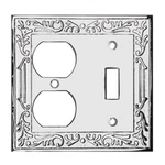 Victorian Switch Plate Double Outlet Chrome Solid Brass Renovators Supply. Fixed Price $19.99.
