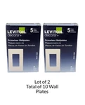5 Leviton 1-GANG White Decorator Plastic Nylon Wall Plates Screwless Lot Of 2. Fixed Price $19.90.