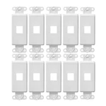 White 1-PORT Keystone Jack Wall Plate Insert Hdmi RJ45 CAT6 Ethernet (10 Pack). Fixed Price $11.90.