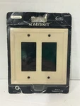 Somerset Double Decorator Switch Cover Wall Plate Cast Stone Sand #296687. Fixed Price $5.00.
