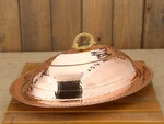 Hammered Copper Serving Plate With Lid 4 Sizes Turkish Tradtional Dinner. Fixed Price $88.00.