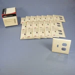 Cooper PJ18LA Lt Almond 2-GANG Toggle Duplex Unbreakable Mid-size Wallplate 20PC. Fixed Price $17.09.