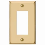 Amerelle Edwardian Single Gfci Decora Wall Plate Cover Polished Brass Finish. Fixed Price $10.65.
