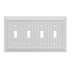 Allen + Roth Architect Beadboard Pure White Quad Switch Wall Plate Cover. Fixed Price $15.65.
