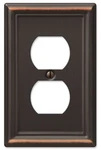 Amerelle Chelsea Aged Bronze 1 Gang Stamped Steel Duplex Wall Plate. Fixed Price $10.95.