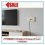 White Gloss Aerial Coaxial Tv Outlet Antenna Socket Wall Plate. Fixed Price $10.81.