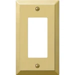 (12)-AMERELLE 1-GANG Stamped Steel Rocker Decor Wall Plate Polished Brass 163RBR. Fixed Price $49.89.