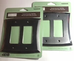 Set Of 2 Allen & Roth Gang Double Decorator Wall Plates Bronze Finish New. Fixed Price $10.00.