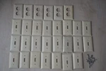 Lot Of 29 Vintage Sierra Electric Ribbed Outlet / Switch Plate Covers. Ivory. Fixed Price $24.99.
