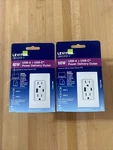Leviton Decora+ T5634-BW 60W Usb-a Usb-c Power Delivery Outlet New 2 Pack. Fixed Price $69.99.
