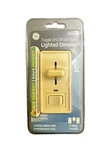 Ge Lighted Dimmer Toggle On/off W/slide Ivory Model 18026 120VAC 600W Max New. Fixed Price $14.49.