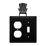 Wrought Double Adirondack - Single Outlet And Switch Cover 8" (made Usa). Fixed Price $28.99.