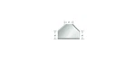 Crl BM2T4 Clear Mirror Glass 4" T-connector Beveled 3 Sides. Fixed Price $24.80.
