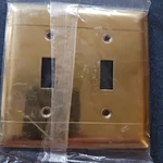 Pass & Seymour Polished Solid Brass 2-GANG Toggle Switch Wall Plate Cover B2-PBD. Fixed Price $9.00.