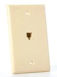 1-PORT RJ11 6P4C Smooth Telephone Jack Wall Plate Face Ivory. Fixed Price $5.49.