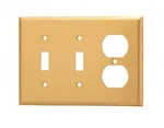 Renovators Supply Switch Plate Brass Double Toggle Light Wall Cover. Fixed Price $23.99.