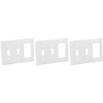 Leviton 80421-W White 3-GANG Toggle Decora Plastic Standard Wallplate Cover 3PCS. Fixed Price $12.34.