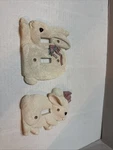 Vickilane 3D Bunny Rabbit Double & Single Light Switch Cover Easter. Fixed Price $12.00.
