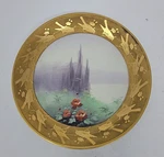 Osborne Art Studios Porcelain Hand Painted Nature's Cathedral Plate 7 3/4". Fixed Price $135.00.