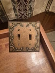 Brainerd French Lace Double Toggle Switch Wall Plate- Used. Fixed Price $10.00.