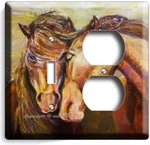 Sweet Wild Horses In Love Light Switch Outlet Wall Plate Country Home Room Decor. Fixed Price $19.79.