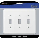 Amerelle Devon White 3 Gang Stamped Steel Toggle Wall Plate 1 Pk. Fixed Price $9.82.