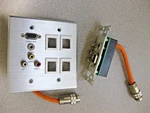 Two C2G Rapidrun Vga (HD15) + Audio Composite Video Stereo Metal Wall Plates. Fixed Price $20.00.