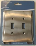 Pack Brainerd Upton Satin Nickel Double Toggle Wall Plates # 662687. Fixed Price $13.95.