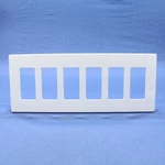 Leviton SJ266-SW White 6-GANG Decora Unbreakable Nylon Midway Screwless Cover. Fixed Price $28.49.