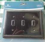 Brainerd 64408 Venerian Bronze Beaded Triple Switch Wall Plate Cover. Fixed Price $7.49.