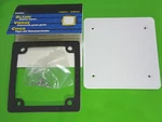 Carlon SE9802CN-CAR White Weatherproof Nonmetallic Blank Outlet Cover Kit, New. Fixed Price $5.94.