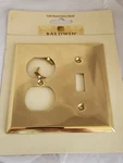 Baldwin Brass Single Toggle Switch & Outlet Wall Plate Cover 4762-030-CD. Fixed Price $9.96.