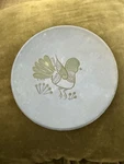 R. Fritz Handmade Ceramic Plate Bird Pattern Gray Green Painted Glossy 1974. Fixed Price $18.48.